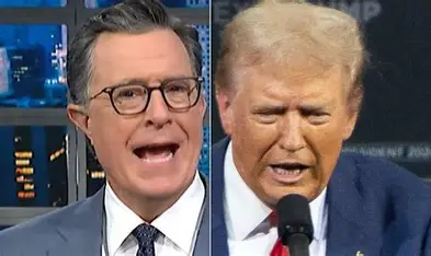Stephen Colbert Salutes The 1 Unexpected Company Defying Trump's 'Stupid' Obsession